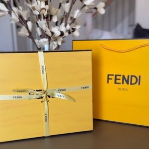 Fendigraphy Small Black Leather Bag - Original Receipt, Box, Shopping Bag